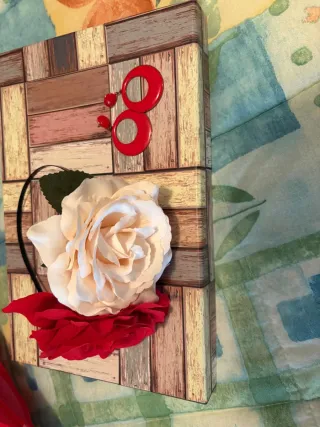 Vestido de flamenca rojo con lunares blancos