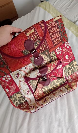 Mochila estampada multicolor