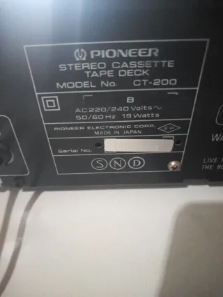 Pletina Pioneer CT-200 Plata