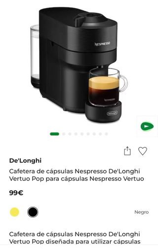 Cafetera Nespresso Vertuo Pop Delonghi