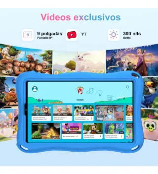 Tablet Infantil Azul Nuevo Android 15