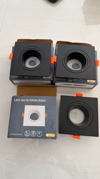 Focos LED GU10 Negros (3 unidades)