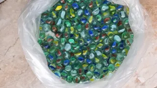 750 Biglie di vetro 1.6cm vintage anni 70 80 90