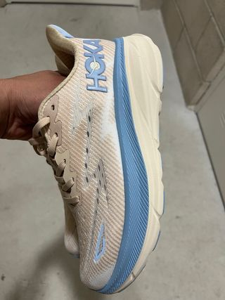 Zapatillas Hoka Mujer Beige y Azul
