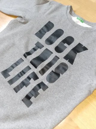 Sudadera Benetton Gris Talla 3XL (14-15 años)