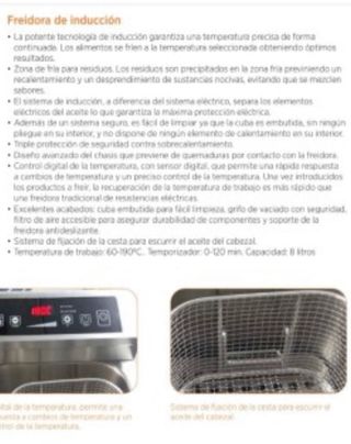 Freidora Edenox 8L Inducción Digital Hostelería
