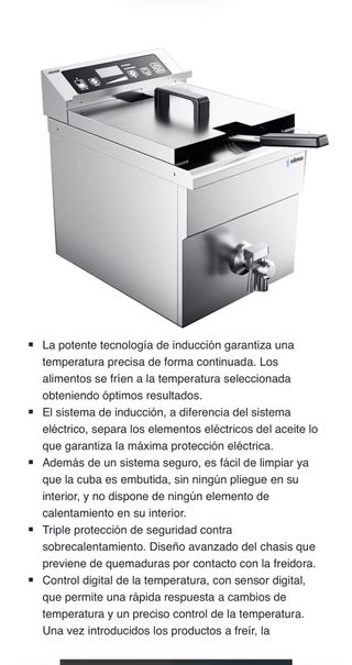 Freidora Edenox 8L Inducción Digital Hostelería
