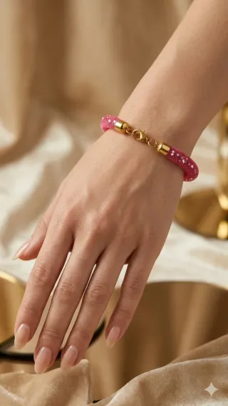 Bracciale donna rosa
