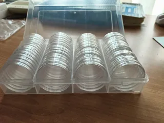 Estuche para monedas transparente