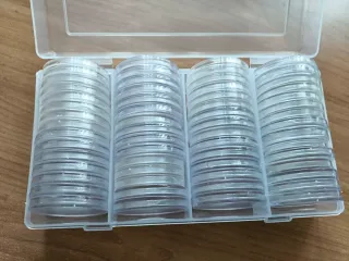 Estuche para monedas transparente