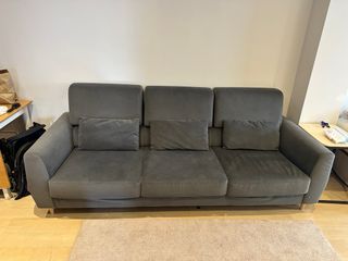Sofá IKEA SLATORP 3 plazas tela gris