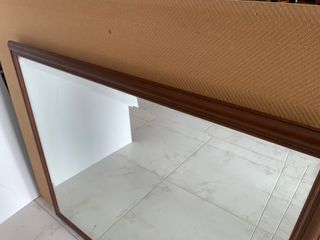 Espejo biselado marco madera