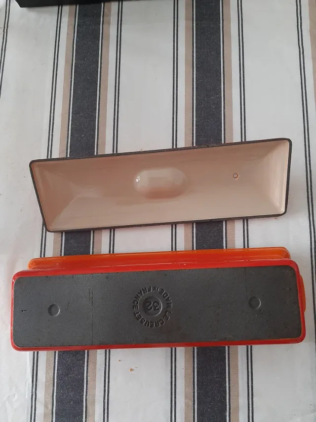 Fuente horno Le Creuset naranja y beige de 32cm