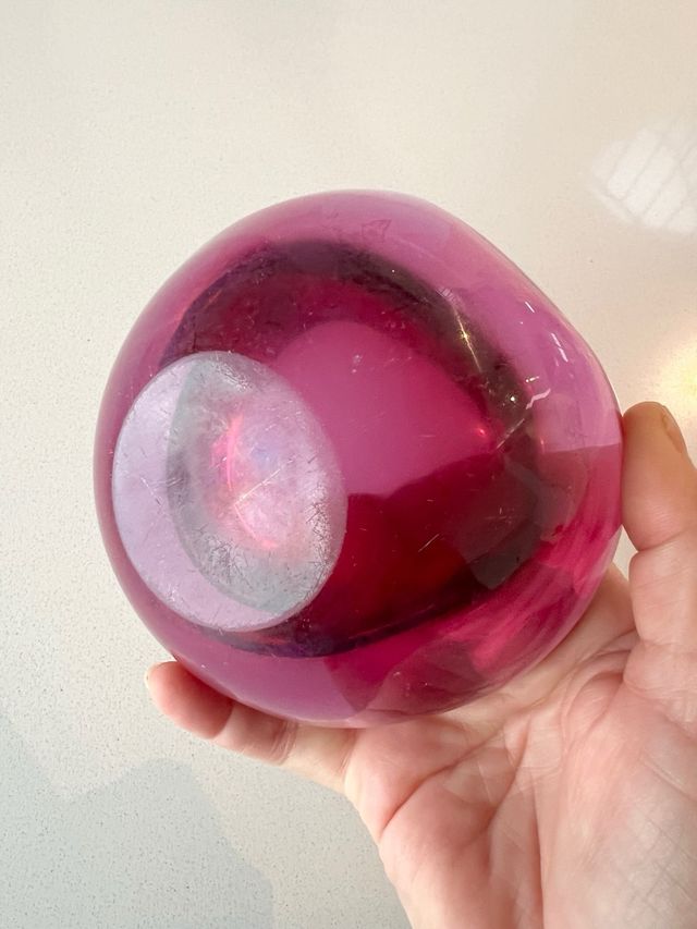 Cenicero Cristal Murano Rosa Vintage