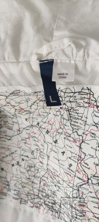 Cazadora H&M Blanca Talla L Hombre