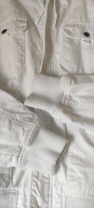 Cazadora H&M Blanca Talla L Hombre