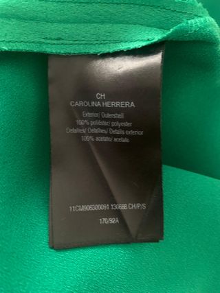 Vestido Carolina Herrera fiesta verde