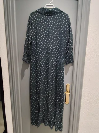 Vestido vintage lunares y estampado étnico