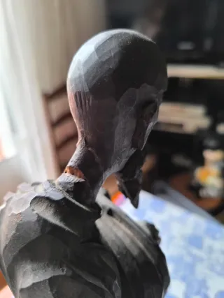 Talla de madera monje chino