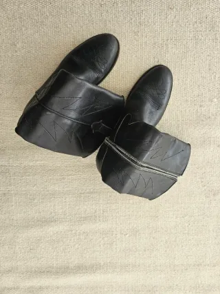 Botas de cuero negras tipo cowgirl ,de Italia
