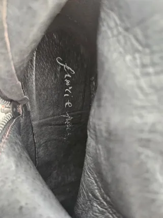 Botas de cuero negras tipo cowgirl ,de Italia