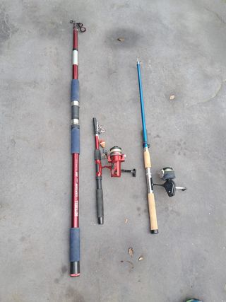 Lote pesca completo con caña Mitchell y accesorios