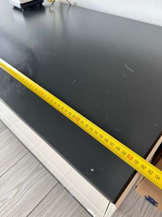 Mueble TV moderno blanco y negro medidas 152 x 5