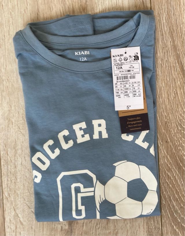 Camiseta Soccer Club Talla 12 años NUEVA