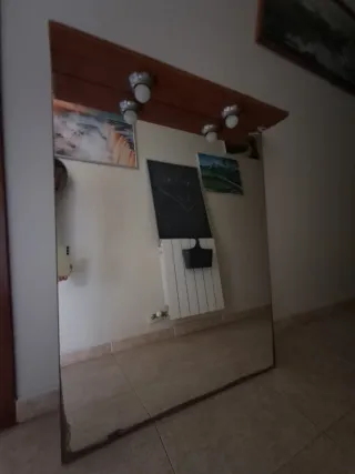 Espejo de madera y cristal