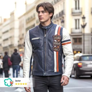 Chaqueta de Cuero Tipo Aviador