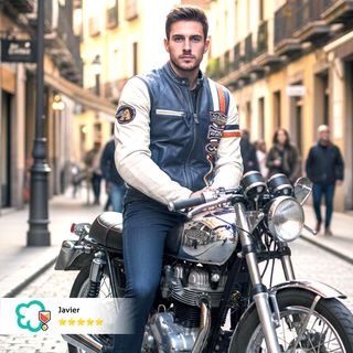 Chaqueta de Cuero Tipo Aviador