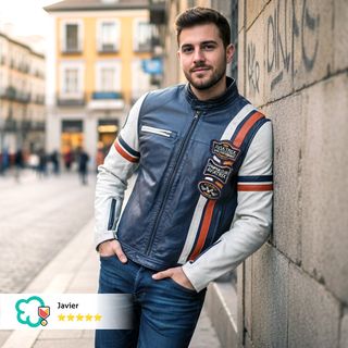 Chaqueta de Cuero Tipo Aviador