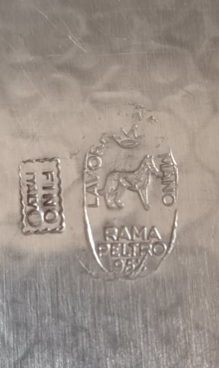 Lotto oggetti vintage in peltro 95%