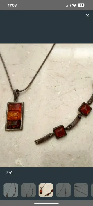 Conjunto Plata y Ámbar