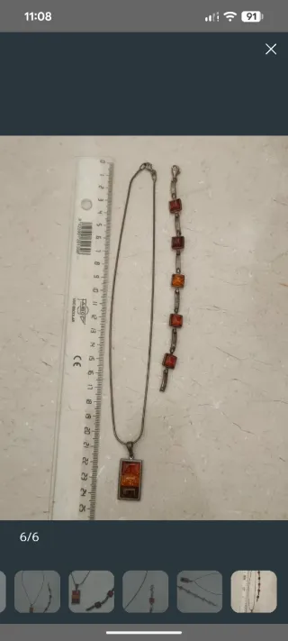 Conjunto Plata y Ámbar