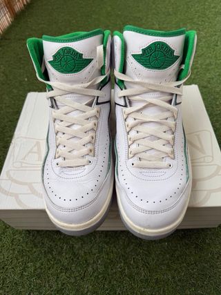 Zapatillas Air Jordan Retro 2 Verde y Blanco