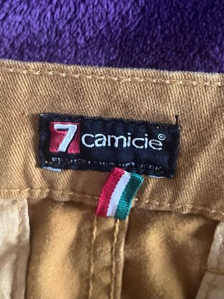 Pantaloni chino 7camicie gialli