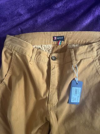 Pantaloni chino 7camicie gialli