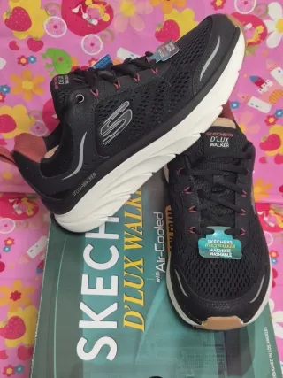 Zapatillas Skechers D'Lux Walker Negro Talla 41