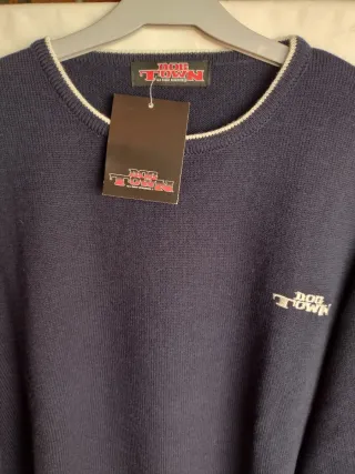 Maglione Dog Town Uomo Blu Nuovo Taglia L