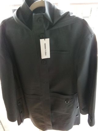 Gabardina engomada Bimba y Lola Negra