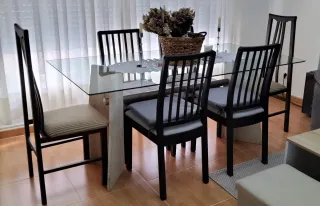 Mesa de comedor cristal 1,80 X 90