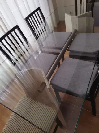 Mesa de comedor cristal 1,80 X 90