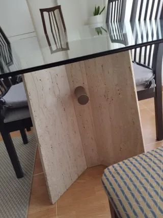 Mesa de comedor cristal 1,80 X 90