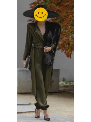 Mono largo satinado Zara Talla M