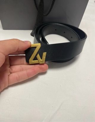 Cinturón Zadig & Voltaire Negro Hebilla Dorada