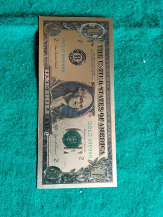 Dólar Chapado en Oro Coleccionable