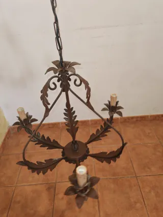 Lámpara de techo de metal forjado