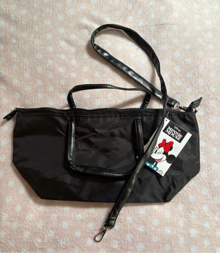 Bolso Minnie Mouse Disney Negro con Lazo Rojo