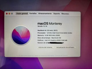 MacBook Air 2017 Gris/Plata